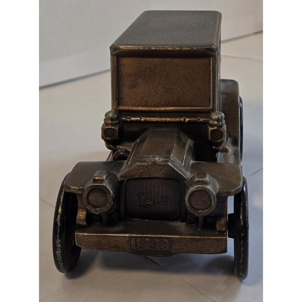 Vintage Cast Metal Car Coin Bank Antique Style Sedan Decorative Bank - Picture 3 of 11
